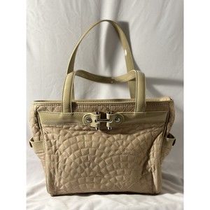 Vera Bradley Mon Cheri Handbag Purse Tan Medium